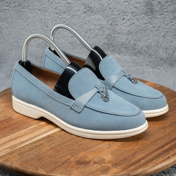 GIANI BERNINI Women's Lesleee Blue Memory Foam Slip On Loafers 7.5 M - Picture 1 of 9